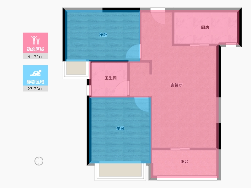 云南省-昆明市-华侨城公园悦府-62.07-户型库-动静分区