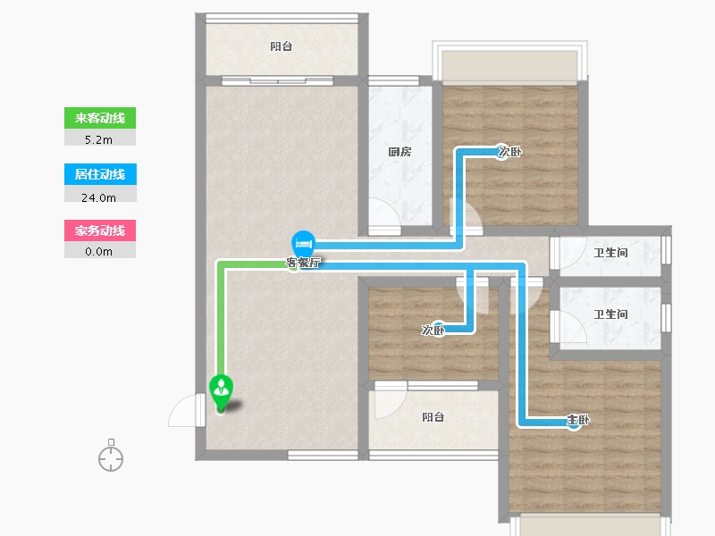 广西壮族自治区-河池市-中山华府-92.40-户型库-动静线