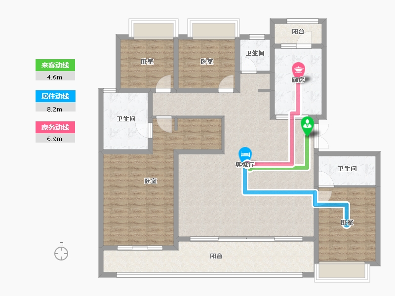 重庆-重庆市-保利天珺-142.46-户型库-动静线