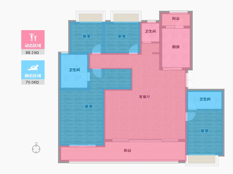 重庆-重庆市-保利天珺-142.46-户型库-动静分区