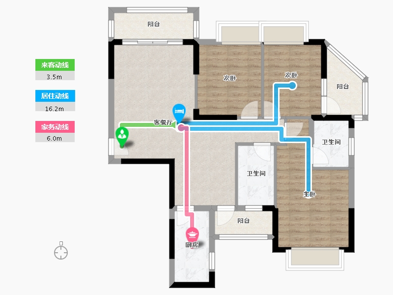 广东省-广州市-花东侨雅苑-91.87-户型库-动静线