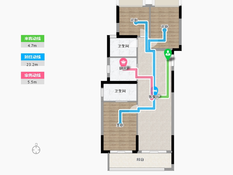 湖北省-武汉市-中建福地星城-91.86-户型库-动静线