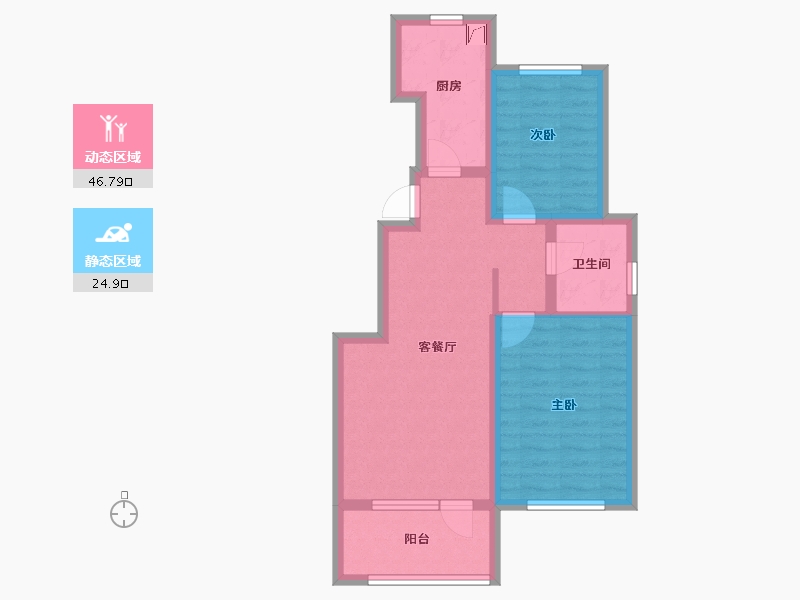 山东省-青岛市-金秋泰和郡-67.00-户型库-动静分区