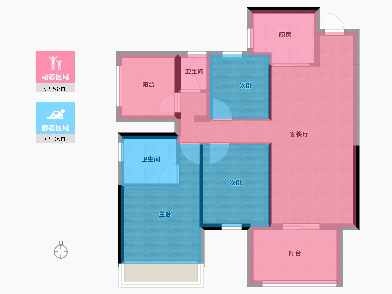 广西壮族自治区-南宁市-中建邕和府-75.41-户型库-动静分区