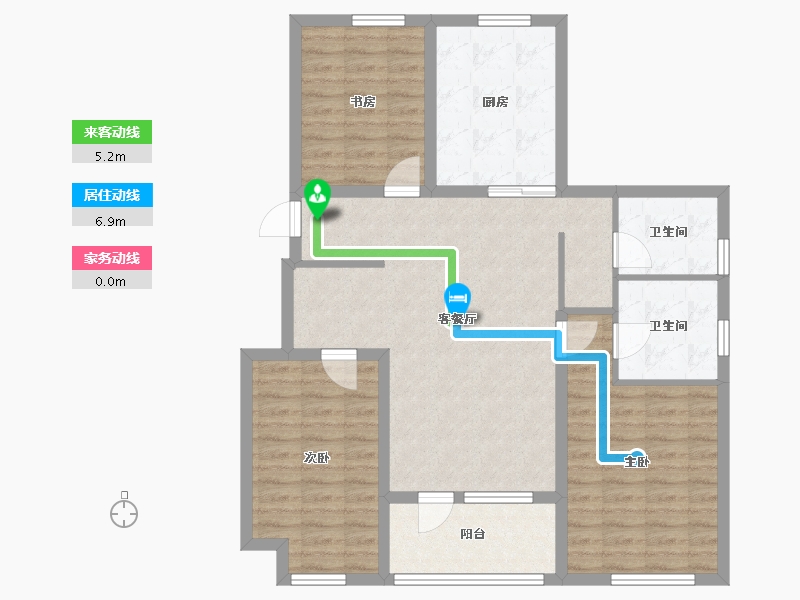 辽宁省-沈阳市-金地樾檀山-97.62-户型库-动静线