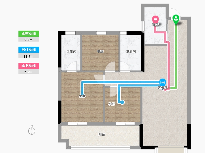 福建省-福州市-海湾润城-80.00-户型库-动静线