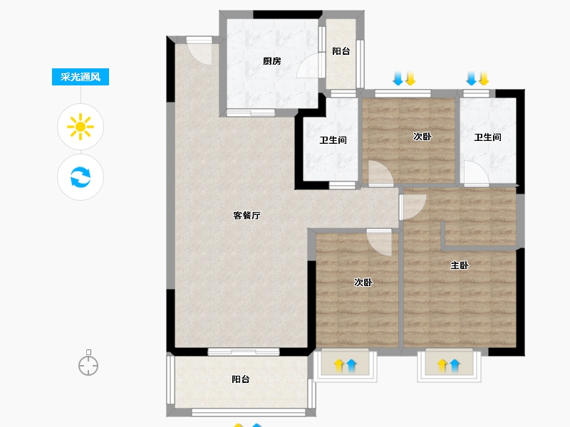 江苏省-徐州市-徐州潘安湖生态小镇-99.19-户型库-采光通风