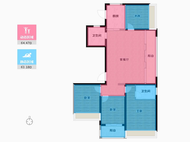 浙江省-温州市-学院十一峯-114.25-户型库-动静分区