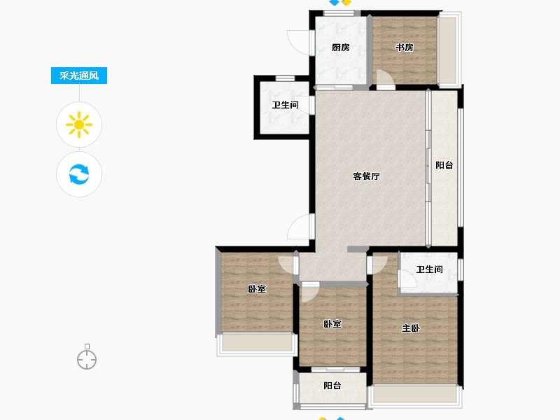 浙江省-温州市-学院十一峯-114.25-户型库-采光通风