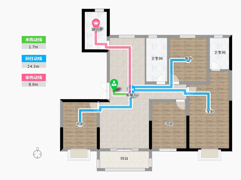 陕西省-咸阳市-城投时代-126.54-户型库-动静线