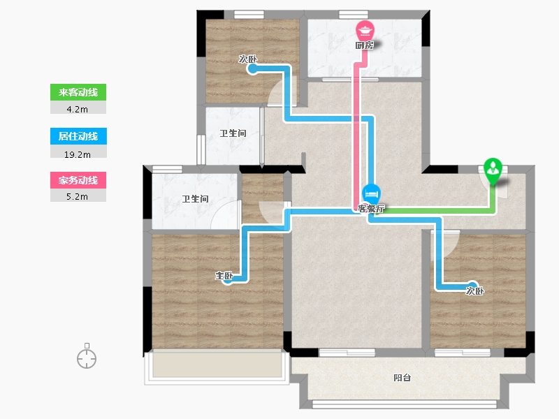 江苏省-徐州市-荷风印月-92.00-户型库-动静线