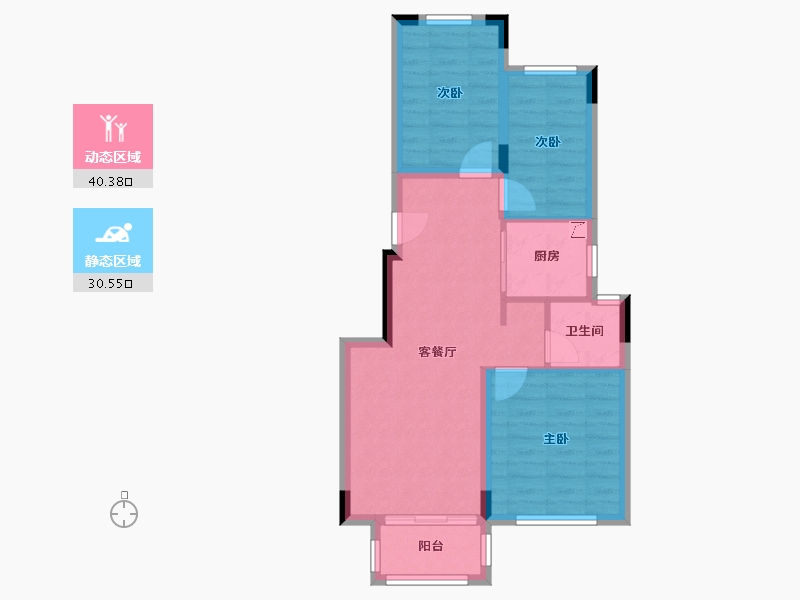 广西壮族自治区-桂林市-人和壹号院-63.09-户型库-动静分区