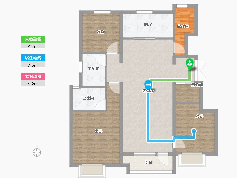 河北省-石家庄市-万科翡翠四季-102.40-户型库-动静线