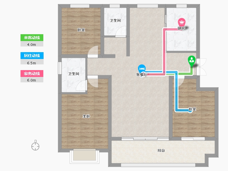 山东省-临沂市-房源·金域首府-106.40-户型库-动静线