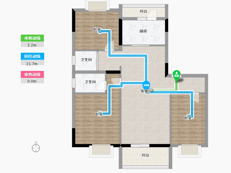 江苏省-南京市-碧桂园泊云间-100.00-户型库-动静线