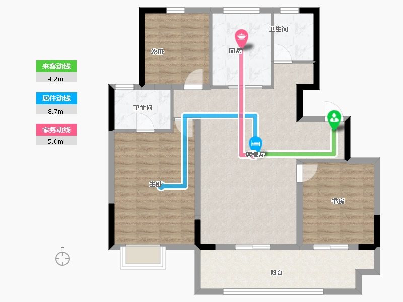 江苏省-盐城市-国投欧亚·璟宸-97.60-户型库-动静线