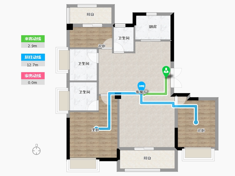 福建省-福州市-雲樾東升-100.00-户型库-动静线