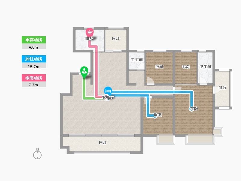 山东省-临沂市-房源·金域樾府-153.69-户型库-动静线