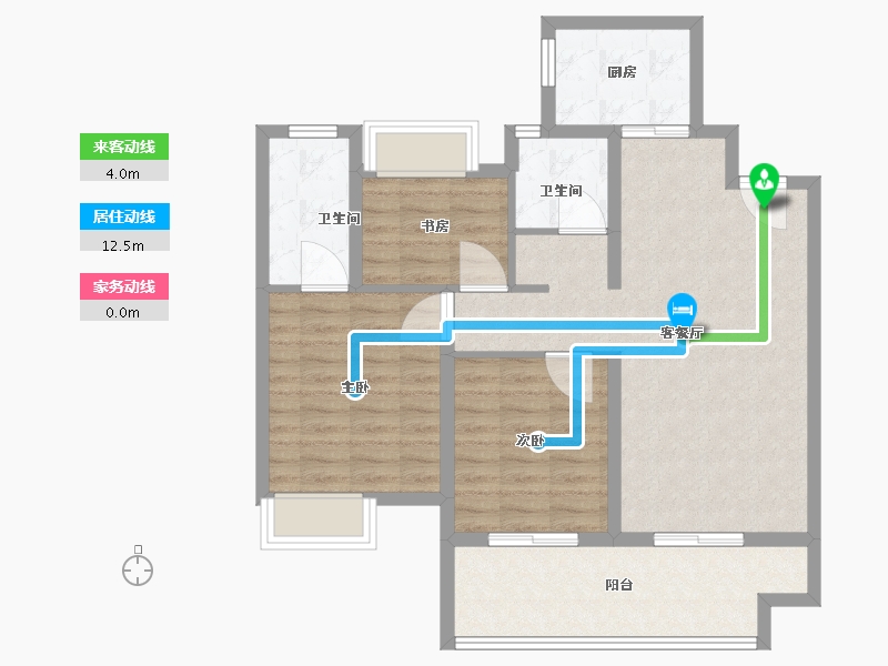 江苏省-镇江市-天怡珑蟠里·九珑苑-85.01-户型库-动静线