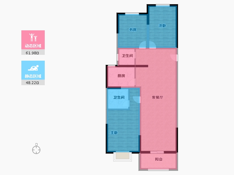 河北省-廊坊市-绿宸·汤泉华府-98.50-户型库-动静分区