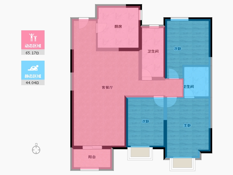 河北省-廊坊市-绿宸·汤泉华府-97.40-户型库-动静分区