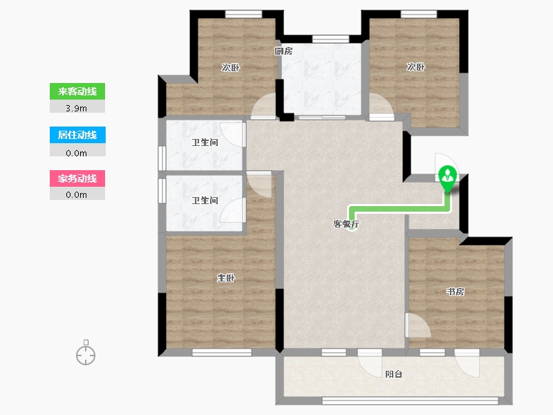 辽宁省-沈阳市-绿城和园-98.39-户型库-动静线