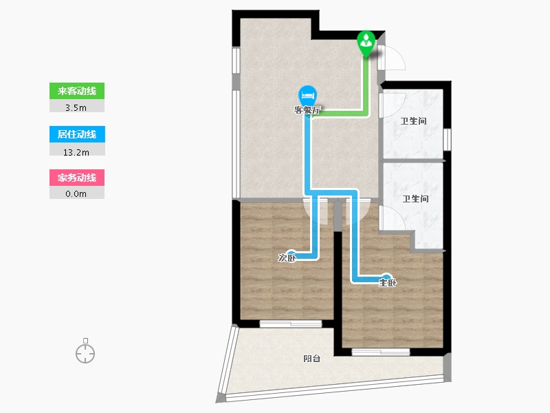 浙江省-温州市-绿城氡泉小镇-65.60-户型库-动静线