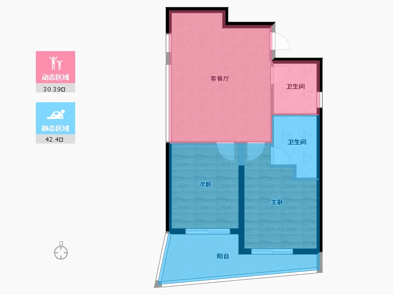 浙江省-温州市-绿城氡泉小镇-65.60-户型库-动静分区