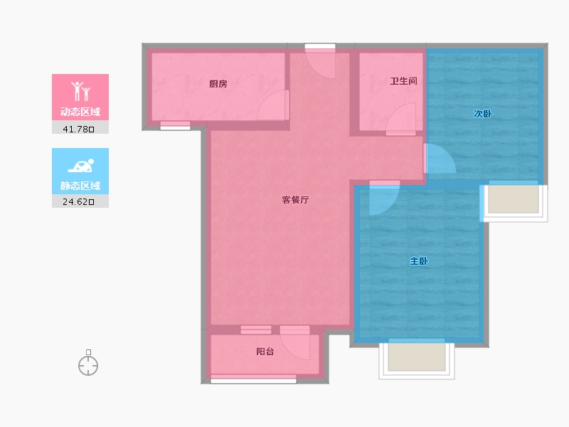 河北省-廊坊市-融公馆-58.57-户型库-动静分区