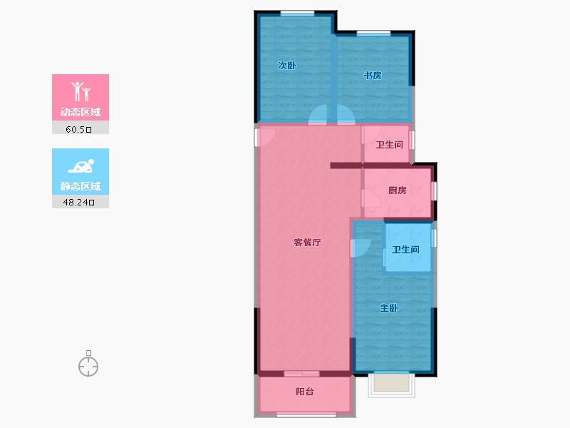 河北省-廊坊市-绿宸·汤泉华府-97.20-户型库-动静分区