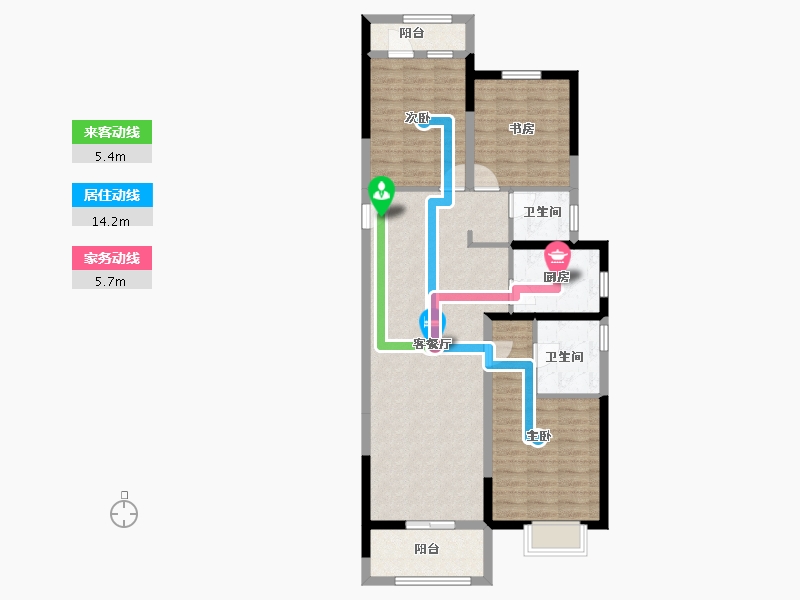 河北省-廊坊市-绿宸·汤泉华府-97.31-户型库-动静线