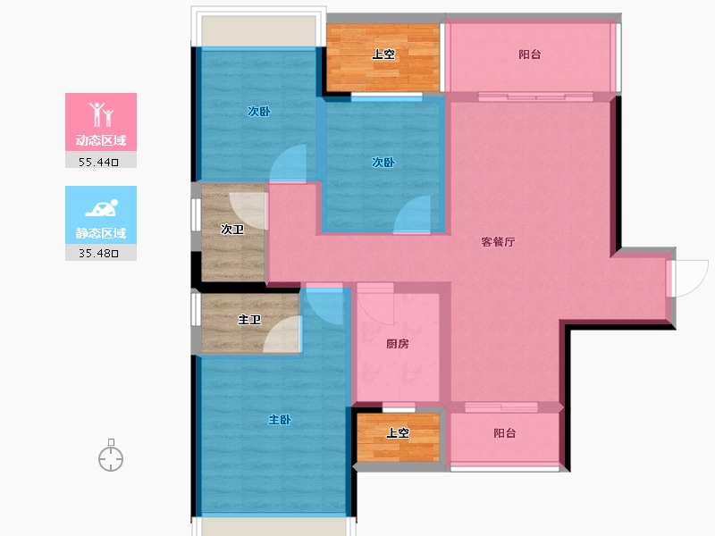 广东省-河源市-新河中央-94.90-户型库-动静分区