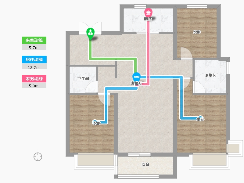 河北省-石家庄市-万科翡翠四季-92.00-户型库-动静线