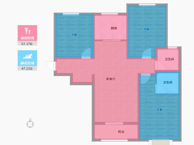 河北省-廊坊市-衡际城锦绣荣府-88.00-户型库-动静分区