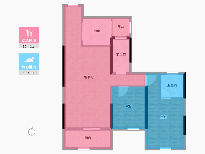 广西壮族自治区-河池市-宜州天地-81.88-户型库-动静分区