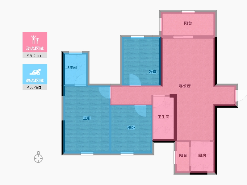 广西壮族自治区-河池市-宜州天地-93.27-户型库-动静分区