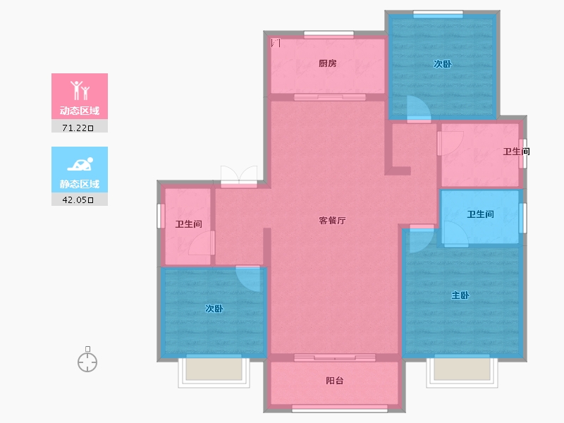 河北省-保定市-香溪名旭·悦居-101.74-户型库-动静分区