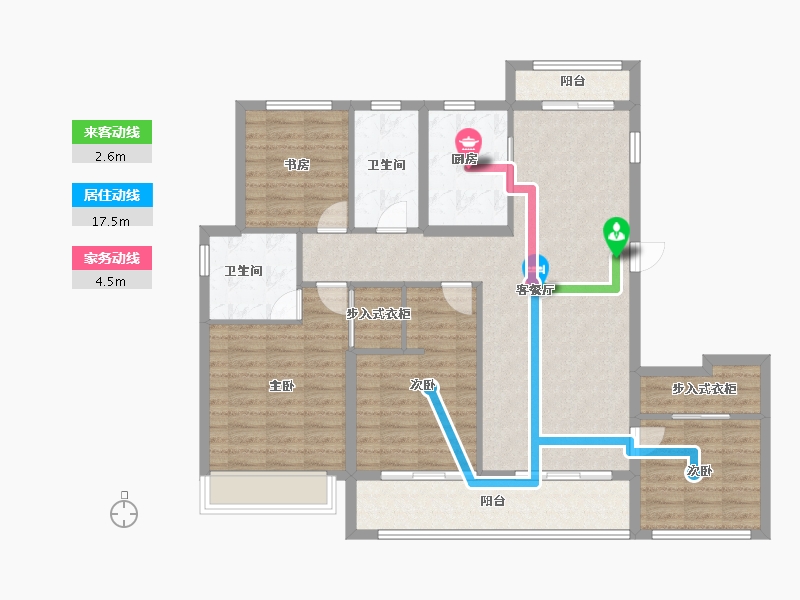 浙江省-宁波市-绿城凤鸣云庐-114.40-户型库-动静线