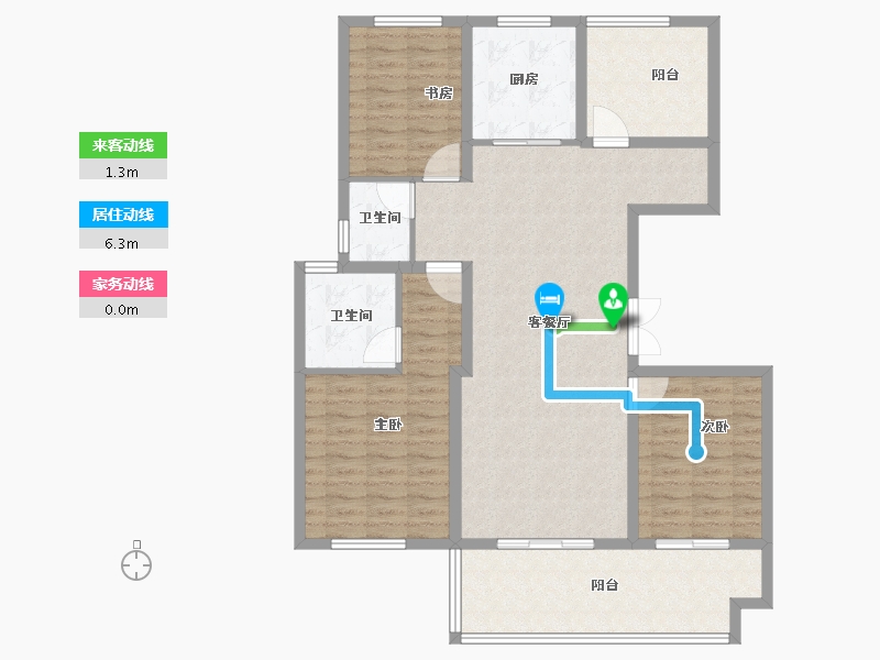 江苏省-镇江市-天怡·紫宸-113.60-户型库-动静线