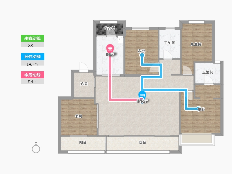 青海省-西宁市-万科-110.00-户型库-动静线