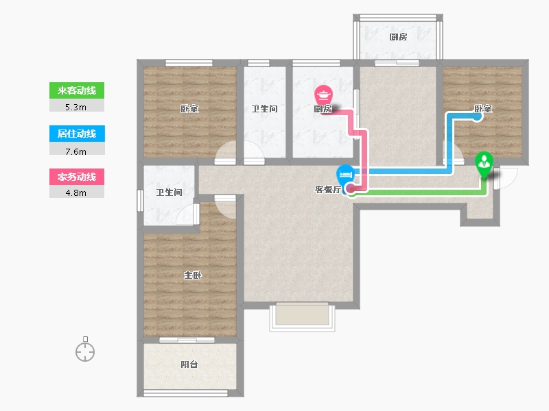 陕西省-咸阳市-城投时代-107.20-户型库-动静线