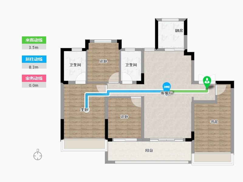 浙江省-温州市-蓝光广城未来天辰-108.00-户型库-动静线