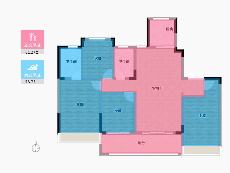 浙江省-温州市-蓝光广城未来天辰-108.00-户型库-动静分区