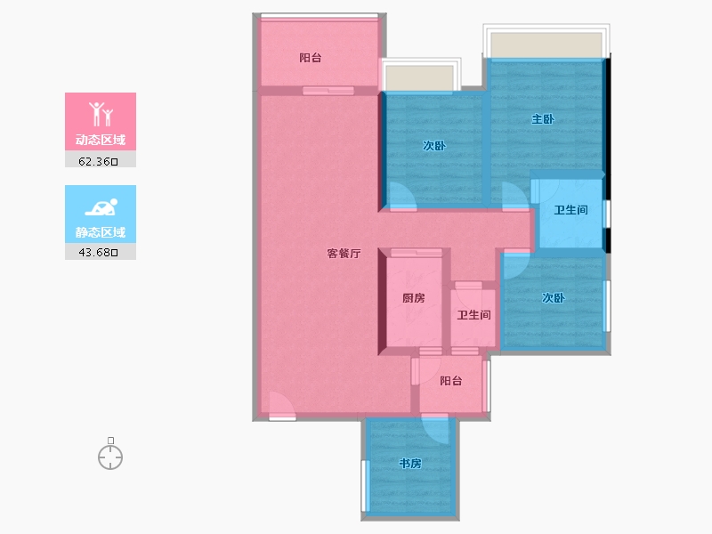 广东省-湛江市-政泰广场-92.80-户型库-动静分区