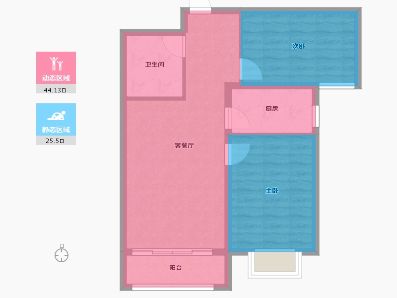 河北省-保定市-香溪名旭·悦居-62.47-户型库-动静分区