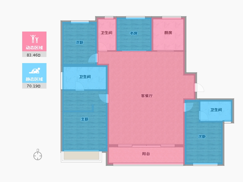 浙江省-宁波市-绿城凤鸣云庐-140.01-户型库-动静分区