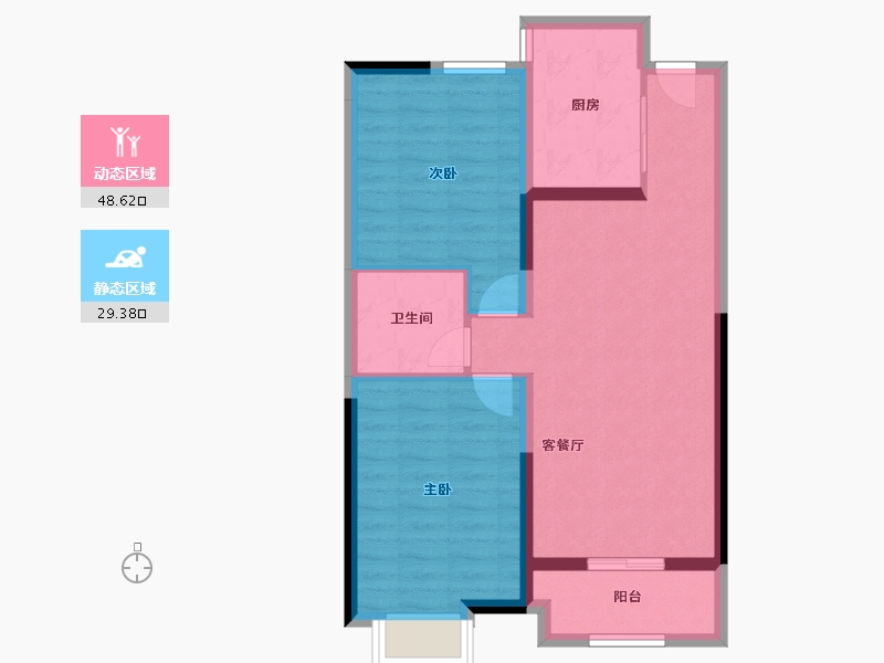 河北省-廊坊市-绿宸·汤泉华府-69.70-户型库-动静分区