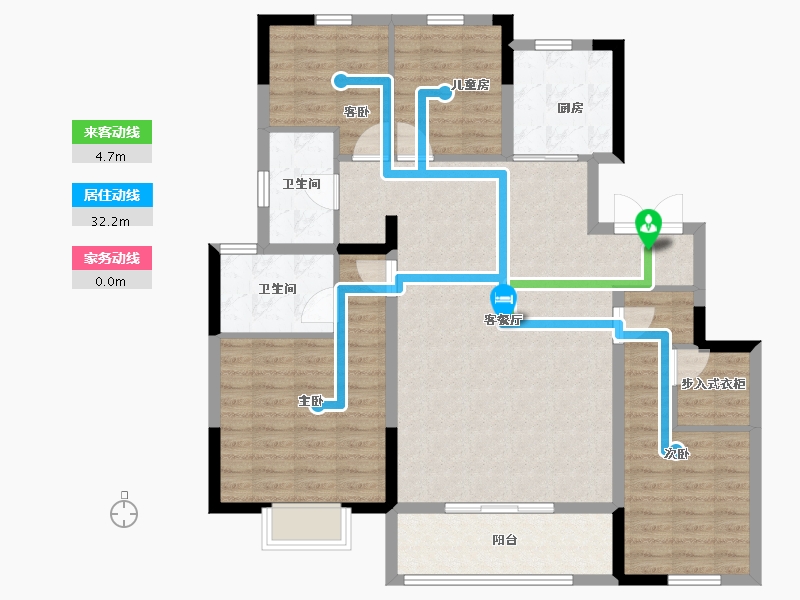 江苏省-徐州市-徐州富春山居-114.40-户型库-动静线