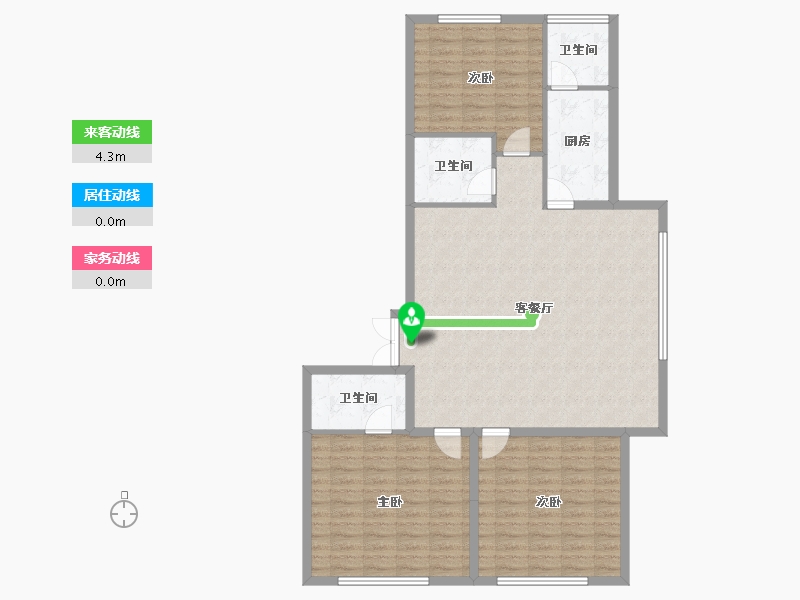 黑龙江省-哈尔滨市-宝宇天邑珑湾-119.30-户型库-动静线