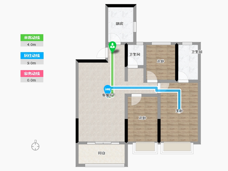 河南省-郑州市-鑫苑府-92.81-户型库-动静线